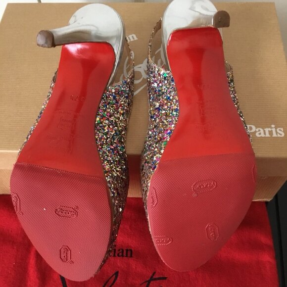 Christian Louboutin Sexy Glitter slingback Heels - Picture 6 of 12